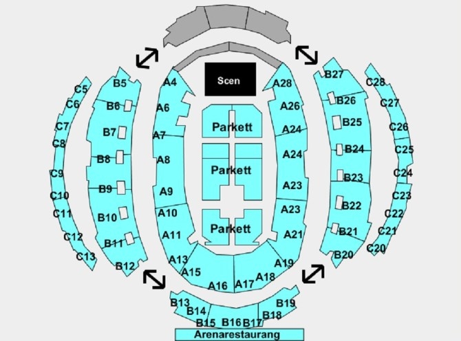 Stockholm Globe Arena Seating Chart